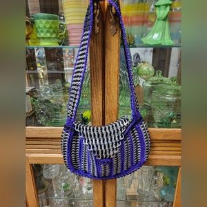 Unique, Vintage, Handcrafted Crocheted Pop-Top Purse.